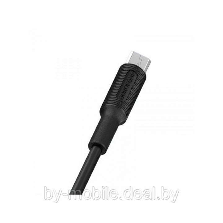 USB кабель Borofone BX1 micro для зарядки и синхронизации (черный) 1 метра
