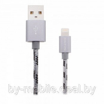 USB кабель Borofone BX24 lightning для зарядки и синхронизации (серый) 1 метра
