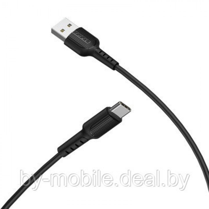 USB кабель Borofone Bx19 Type-C для зарядки и синхронизации (черный) 1 метра