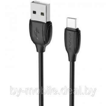 USB кабель Borofone BX19 Micro для зарядки и синхронизации (черный) 1 метра
