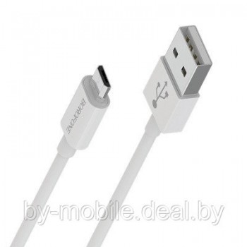 USB кабель Borofone BX22 Micro для зарядки и синхронизации (белый) 1 метра