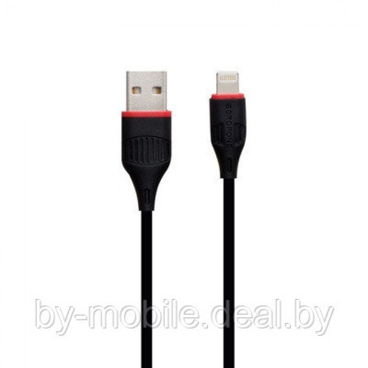 USB кабель Borofone BX17 Ligthtning для зарядки и синхронизации (черный) 1 метра