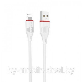 USB кабель Borofone BX17 Ligthtning для зарядки и синхронизации (белый) 1 метра