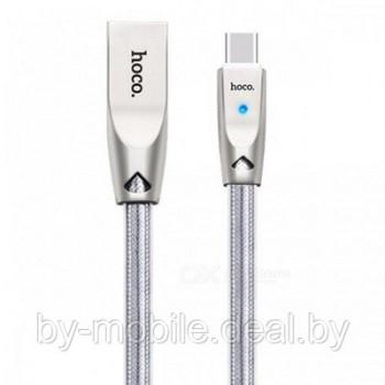 USB кабель Hoco U9 Micro для зарядки и синхронизации (серебро) 1,2 метра