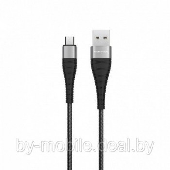 USB кабель Borofone BX32 micro для зарядки и синхронизации (черный) 1 метра