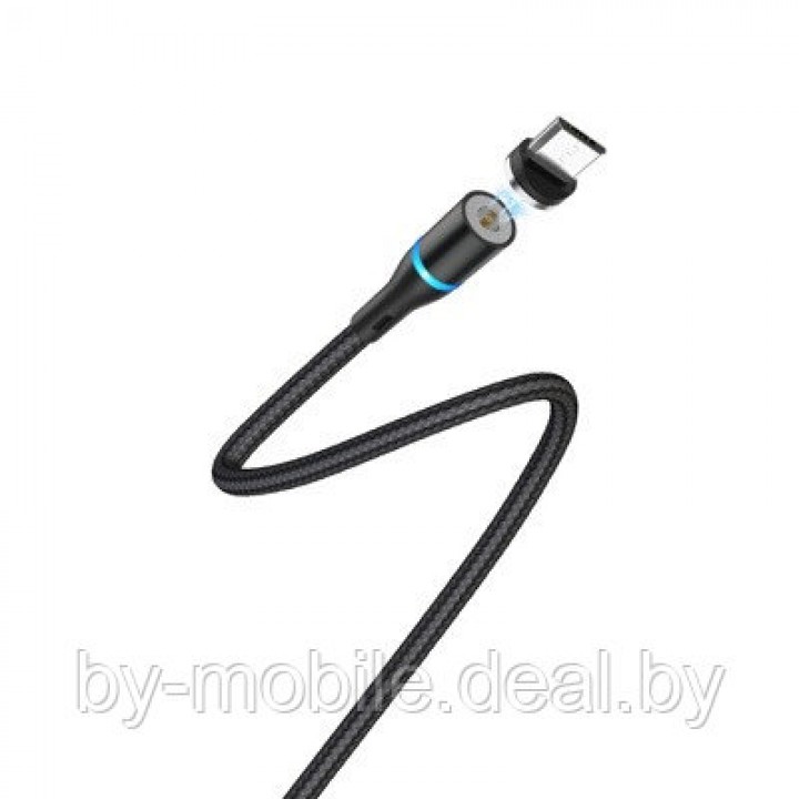 USB кабель Borofone BU16 Micro зарядка магнитная (черный) 1,2 метра