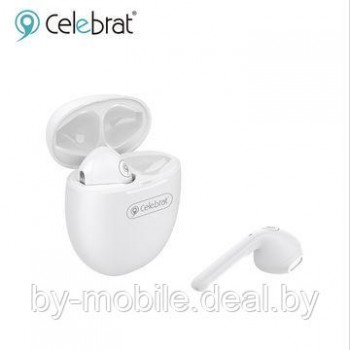 Стерео Bluetooth гарнитура Celebrat TWS-W3 белый