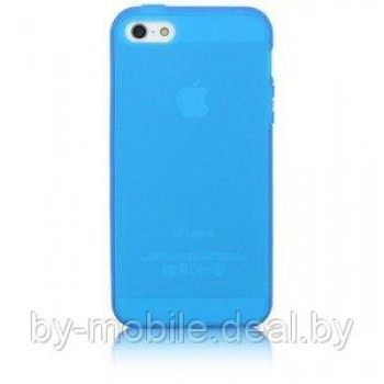 Силиконовая накладка для iPhone 5 /5s голубой