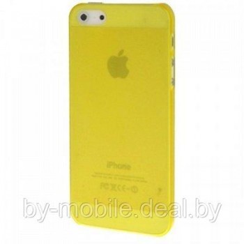 Силиконовая накладка для iPhone 5 /5s жёлтый