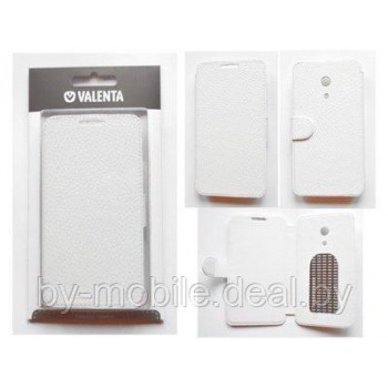 Чехол книжка valenta Huawei G610-C00 белый (кожа)