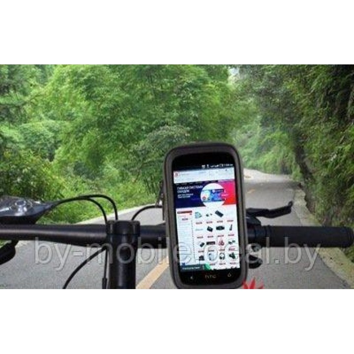 Велосипедный держатель для телефона на руль влагозащитный APPLE IPHONE 5G,5S,5C размер 130x65мм