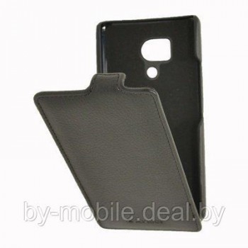 Чехол книжка-флип valenta Huawei Honor 3 чёрный (кожа)