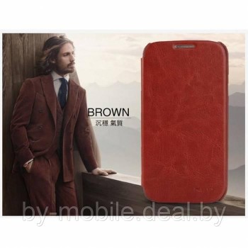 Чехол книжка valenta Huawei Honor 3 красный С1060 (кожа)