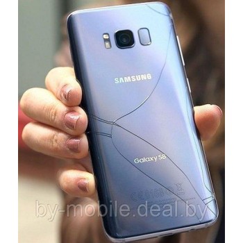 Задняя крышка для (стекло) Samsung Galaxy S8 (G950FD) синяя