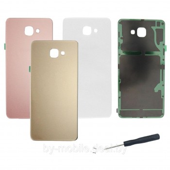 Задняя крышка (стекло) для Samsung Galaxy A9 (2016) A910 розовая