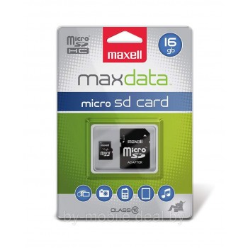 Карта памяти MAXELL micro-sd (class 10) UHS-1 16GB +адаптер