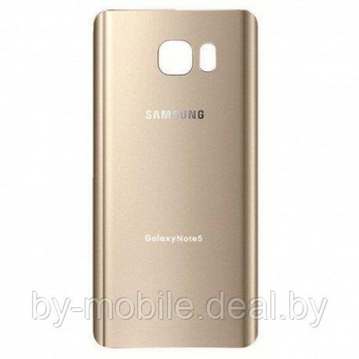Задняя крышка (стекло) для Samsung Galaxy Note 5 (N920) золотая