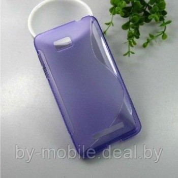 Силиконовый чехол накладка для HTC Desire 400 синий