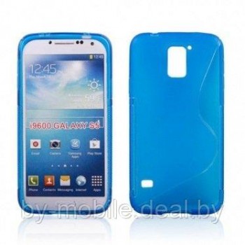 Силиконовый чехол накладка для Samsung I9600 Galaxy S 5 синий