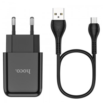 СЗУ Hoco N2 (СЕТЕВОЕ ЗАРЯДНОЕ УСТРОЙСТВО) USB-Micro 2.1 A черный