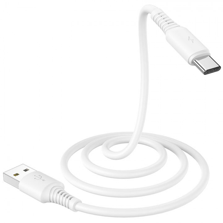 USB кабель Borofone BX47 micro для зарядки и синхронизации (белый) 1 метра