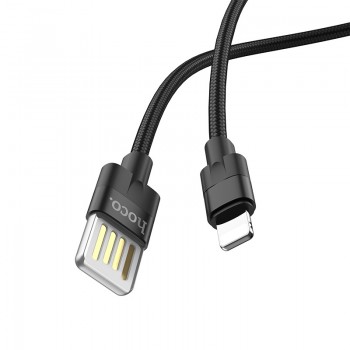 USB кабель Hoco U55 Lightning для зарядки и синхронизации (черный) 1,2 метра