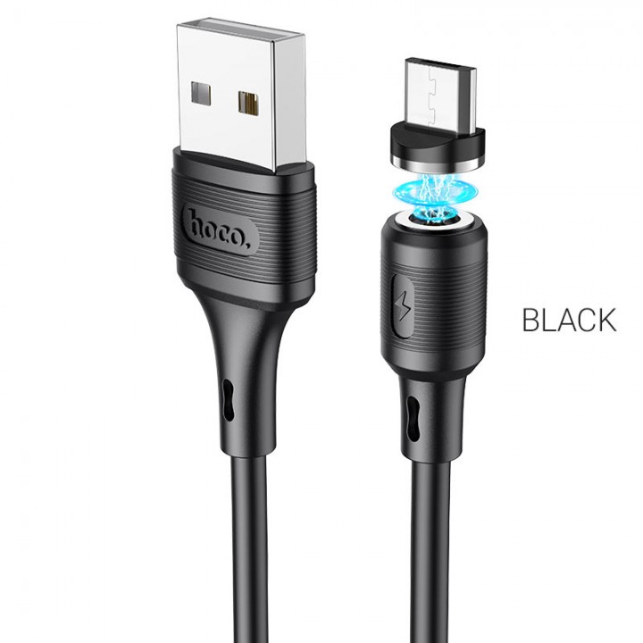 USB кабель Hoco X52 Micro зарядка магнитная (черный) 1,2 метра