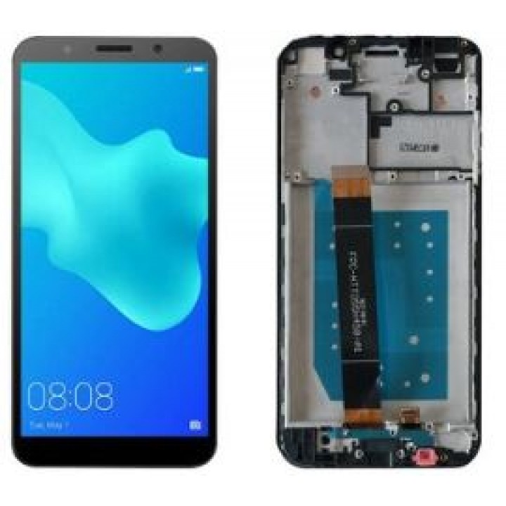 Экран (модуль) в раме Honor 7A, Huawei Y5 Prime (2018) черный