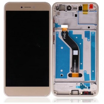 Экран (модуль) в раме Huawei P8 lite (2017) золотистый