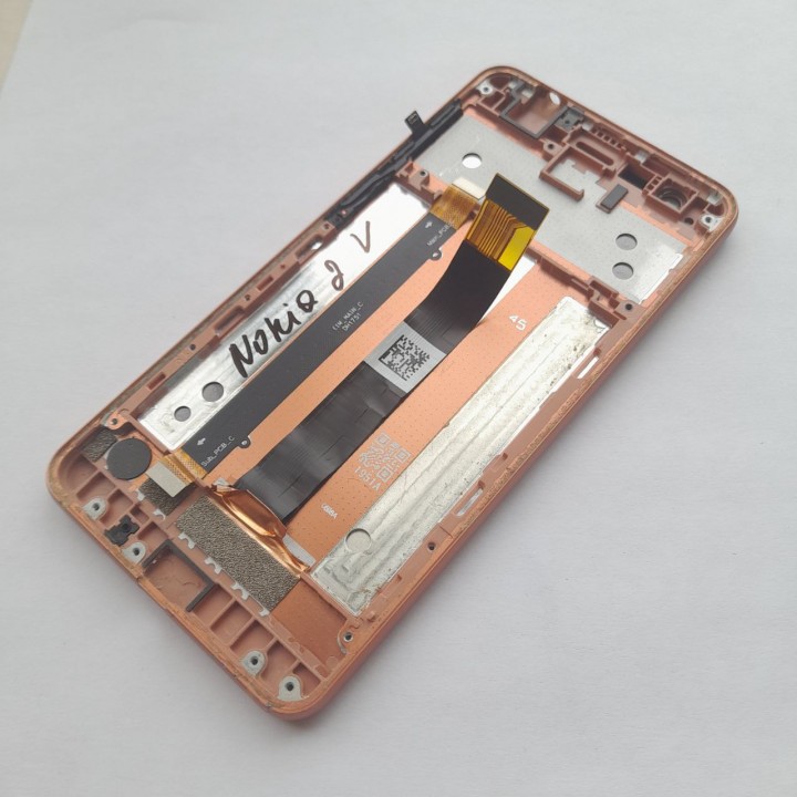 Экран (модуль) в раме Nokia 2 (розовый)