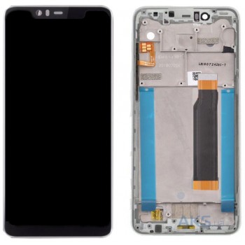 Экран (модуль) в раме Nokia 5.1 Plus TA-1105 (белый)