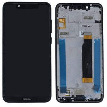 Экран (модуль) в раме Nokia 5.1 Plus TA-1105 (черный)