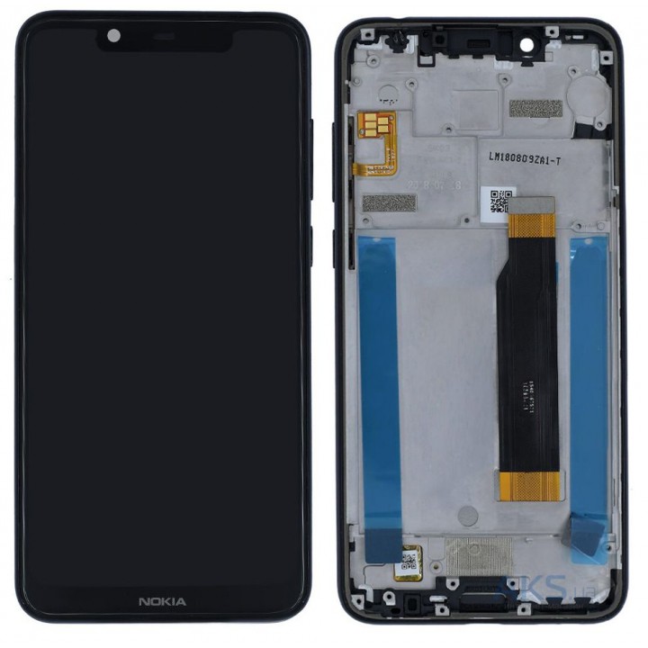 Экран (модуль) в раме Nokia 5.1 Plus TA-1105 (черный)