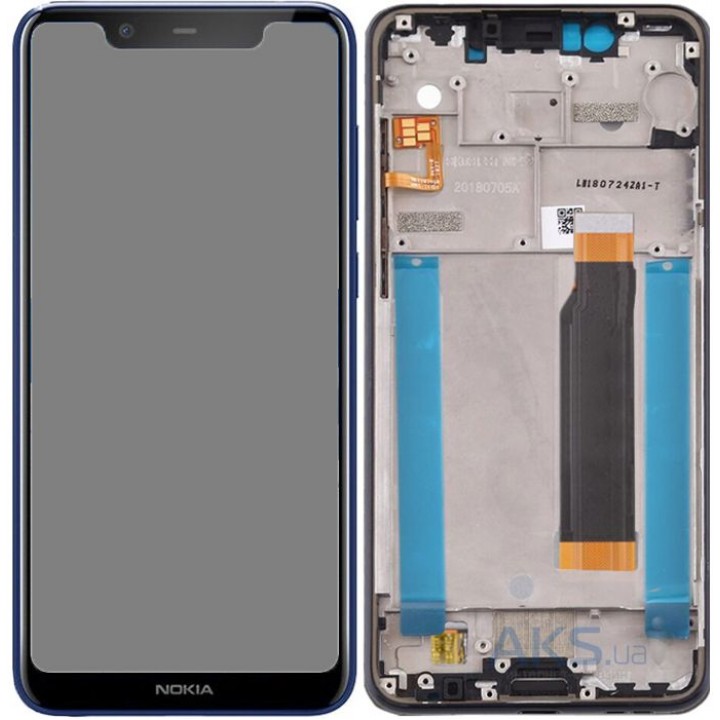 Экран (модуль) в раме Nokia 5.1 Plus TA-1105 (синий)