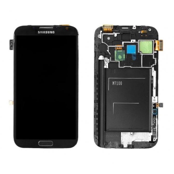 Экран (модуль) в раме Samsung Galaxy Note II N7100 (черный)