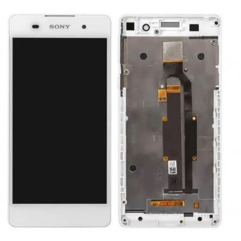 Экран (модуль) в раме Sony Xperia E5 (белый)