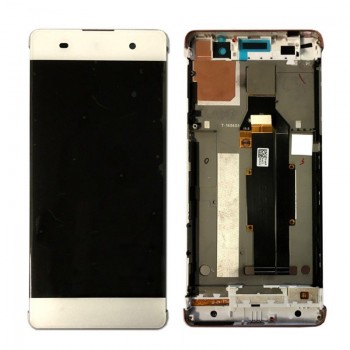 Экран (модуль) в раме Sony Xperia XA (белый)