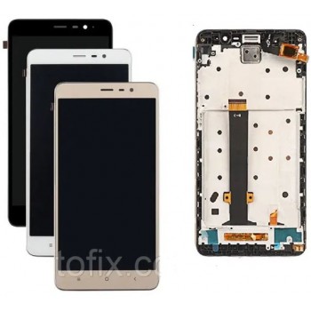 Экран (модуль) в раме Xiaomi Redmi Note 3, Redmi Note 3 Pro (черный)