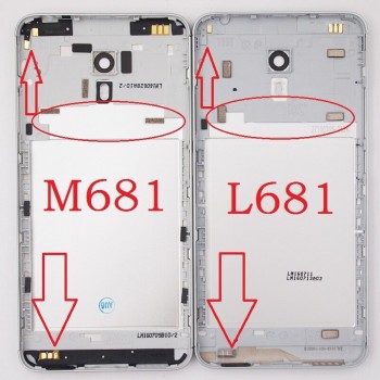 Задняя крышка Meizu M3 Note (серый)