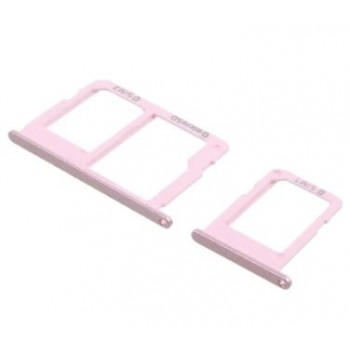 Сим лоток Samsung Galaxy J7, J7 Pro (2017) J730 (розовый)