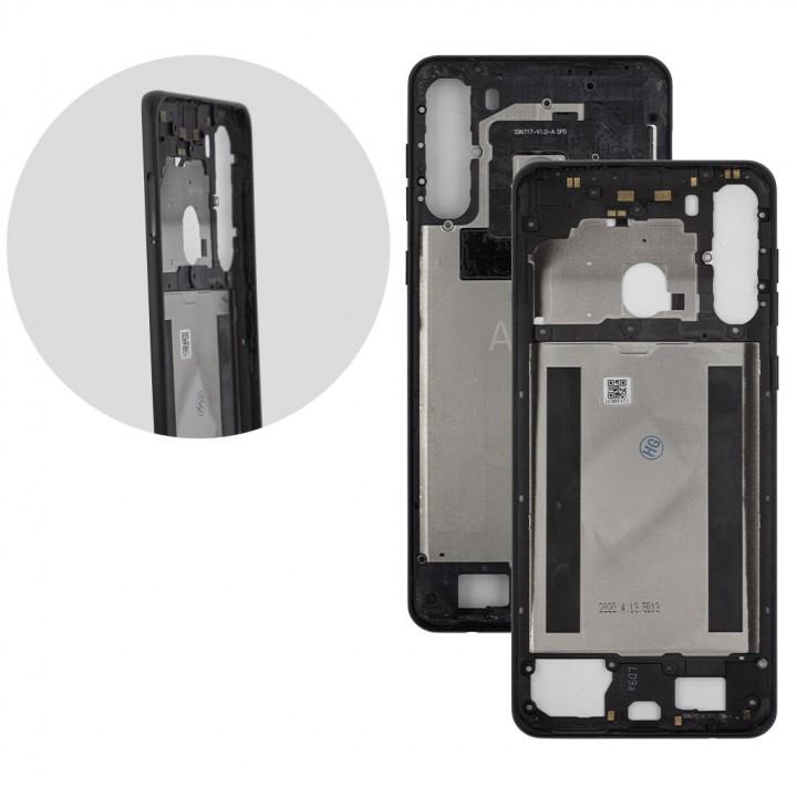 Средняя часть корпуса с NFC Samsung Galaxy A21 (A215) черный