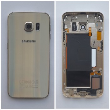 Задняя крышка (корпус) в сборе Samsung Galaxy S6 edge (G925) золотистый