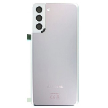 Задняя крышка (стекло) для Samsung Galaxy S21+ 5G (SM-G996) серебряный фантом