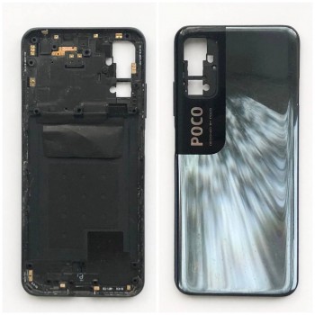 Корпус (крышка со средней частью) Poco M3 Pro 5G (черный)
