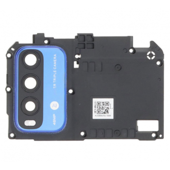 Средняя часть корпуса со стеклом камеры Xiaomi Redmi 9T (синий)