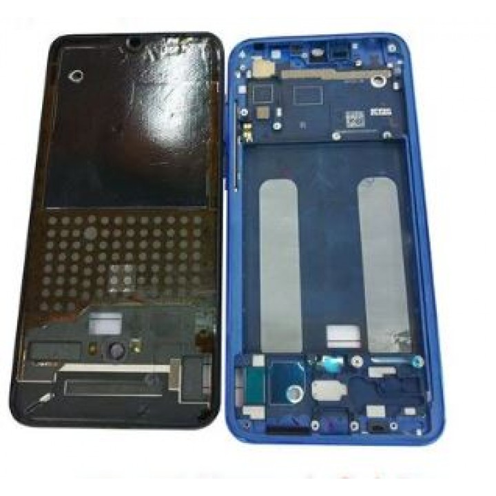 Средняя часть корпуса с рамкой Xiaomi Mi 9 lite (синий)