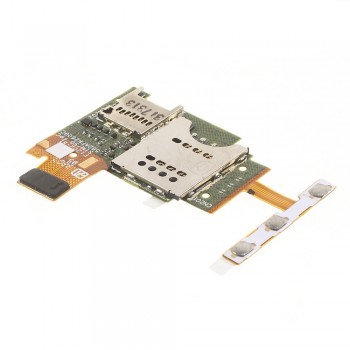 SIM-коннектор с кнопкой включения и громкости Sony Xperia J ST26i